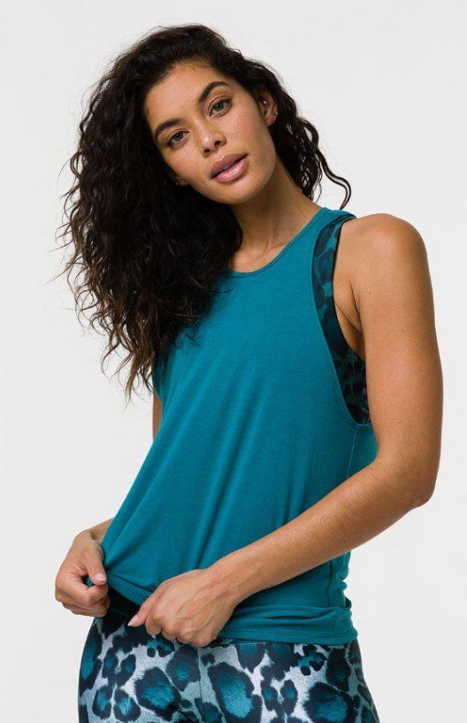 Image Title Onzie Flow Tank - Teal